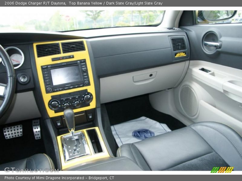 Top Banana Yellow / Dark Slate Gray/Light Slate Gray 2006 Dodge Charger R/T Daytona