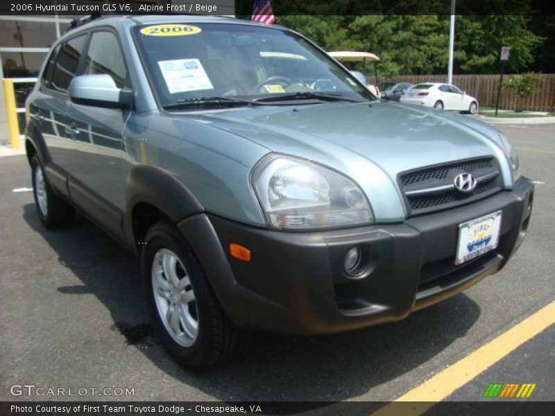 Alpine Frost / Beige 2006 Hyundai Tucson GLS V6