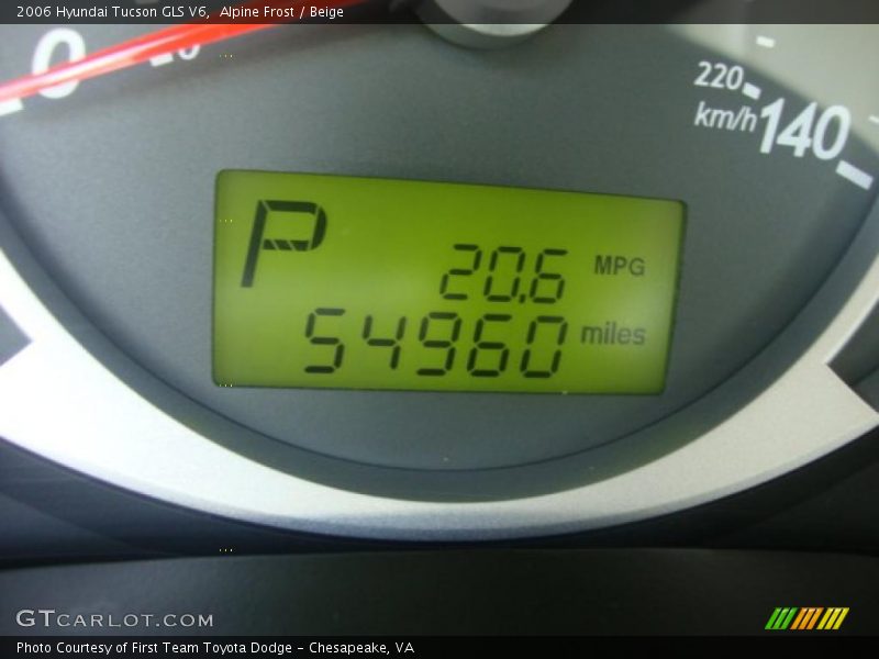 Alpine Frost / Beige 2006 Hyundai Tucson GLS V6