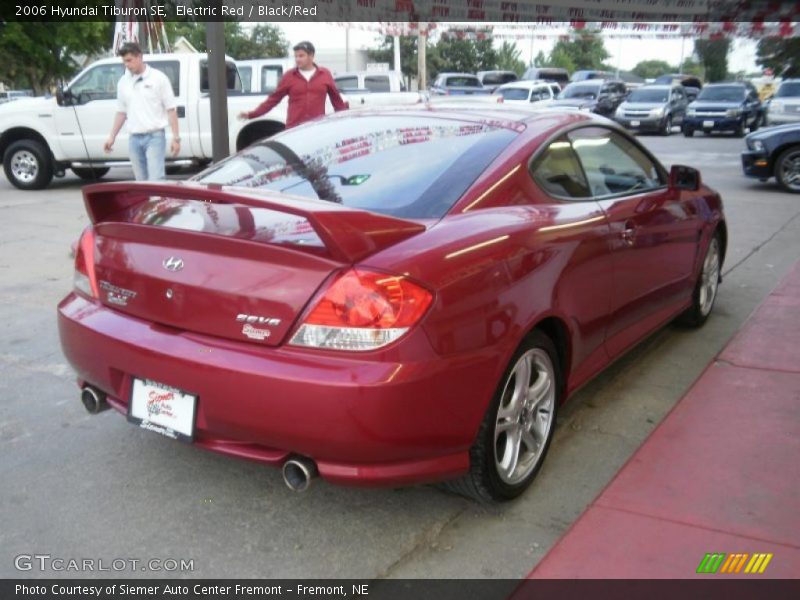 Electric Red / Black/Red 2006 Hyundai Tiburon SE