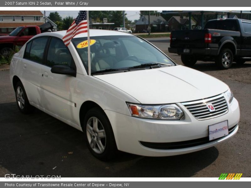 Polar White / Gray 2007 Saturn ION 2 Sedan