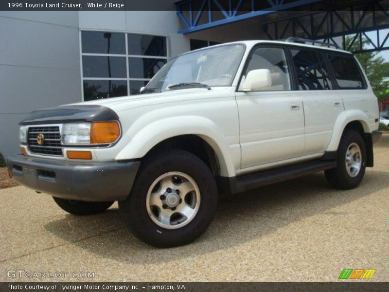 White / Beige 1996 Toyota Land Cruiser