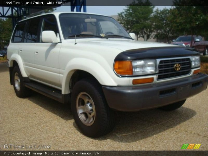 White / Beige 1996 Toyota Land Cruiser