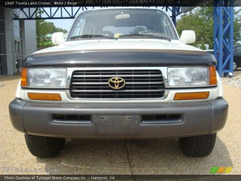 White / Beige 1996 Toyota Land Cruiser