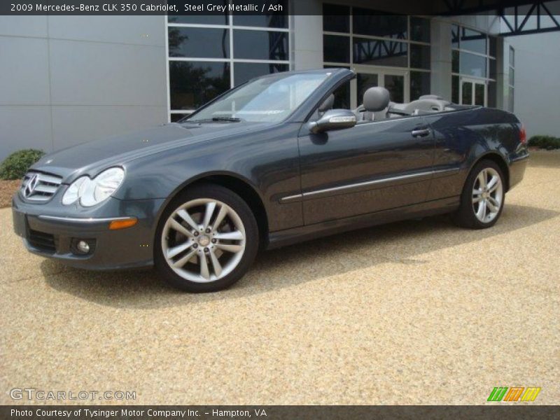 Steel Grey Metallic / Ash 2009 Mercedes-Benz CLK 350 Cabriolet