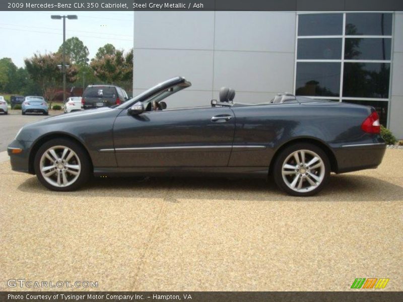 Steel Grey Metallic / Ash 2009 Mercedes-Benz CLK 350 Cabriolet