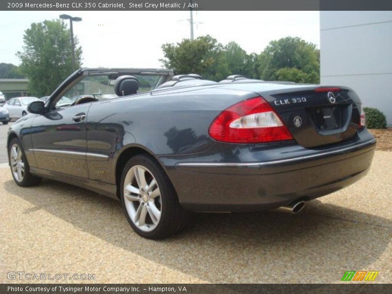 Steel Grey Metallic / Ash 2009 Mercedes-Benz CLK 350 Cabriolet