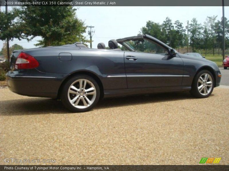 Steel Grey Metallic / Ash 2009 Mercedes-Benz CLK 350 Cabriolet