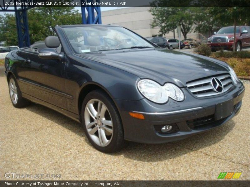 Steel Grey Metallic / Ash 2009 Mercedes-Benz CLK 350 Cabriolet