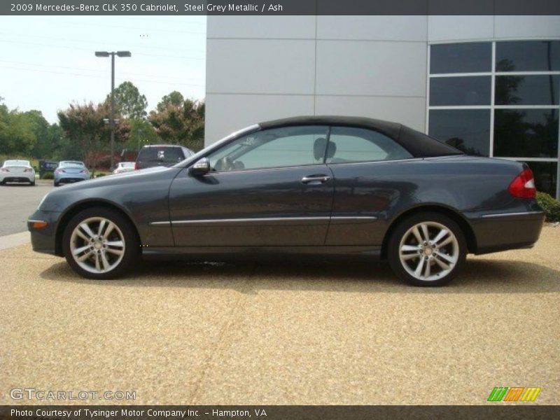 Steel Grey Metallic / Ash 2009 Mercedes-Benz CLK 350 Cabriolet