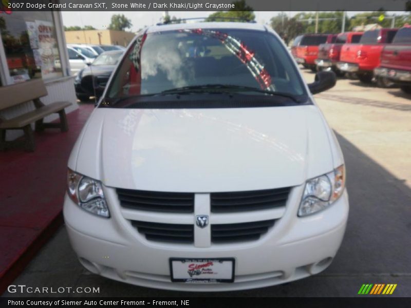 Stone White / Dark Khaki/Light Graystone 2007 Dodge Grand Caravan SXT