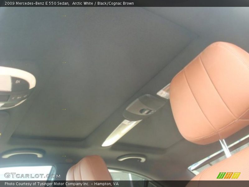Arctic White / Black/Cognac Brown 2009 Mercedes-Benz E 550 Sedan