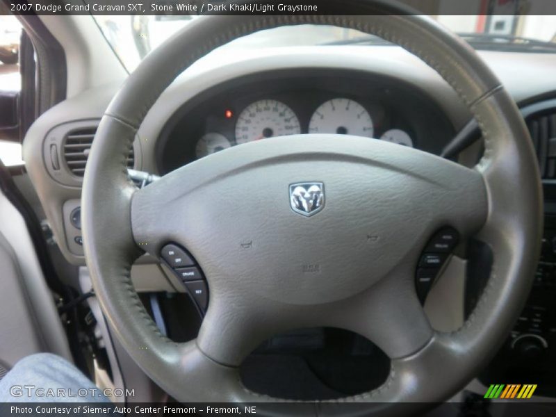 Stone White / Dark Khaki/Light Graystone 2007 Dodge Grand Caravan SXT