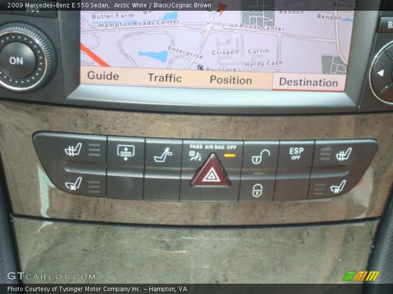 Arctic White / Black/Cognac Brown 2009 Mercedes-Benz E 550 Sedan