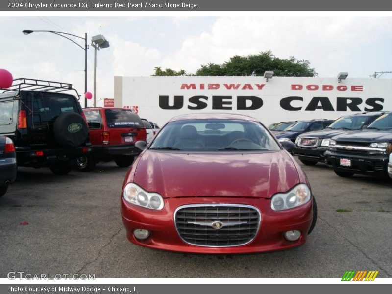 Inferno Red Pearl / Sand Stone Beige 2004 Chrysler Concorde LXi