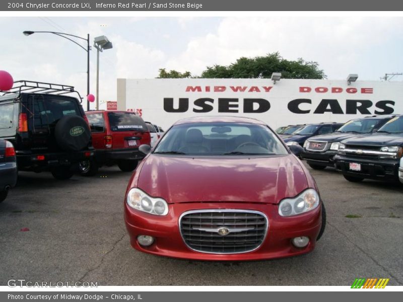Inferno Red Pearl / Sand Stone Beige 2004 Chrysler Concorde LXi