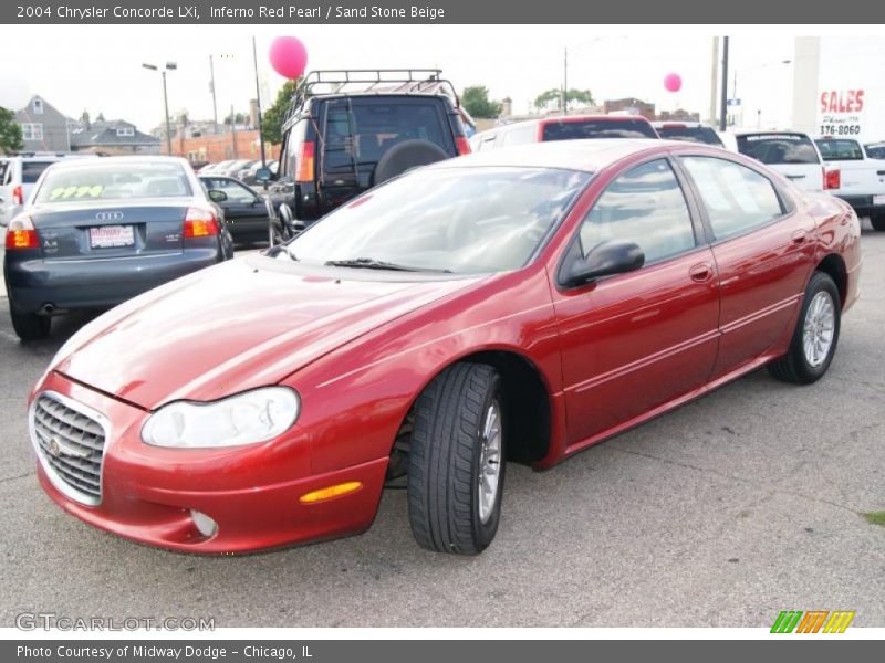 Inferno Red Pearl / Sand Stone Beige 2004 Chrysler Concorde LXi