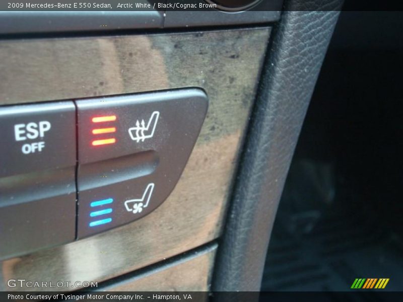 Arctic White / Black/Cognac Brown 2009 Mercedes-Benz E 550 Sedan