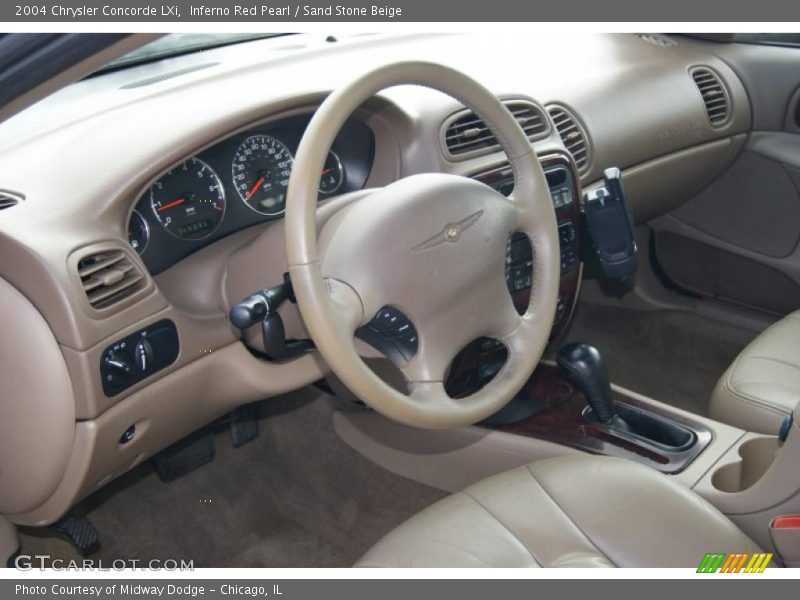 Inferno Red Pearl / Sand Stone Beige 2004 Chrysler Concorde LXi