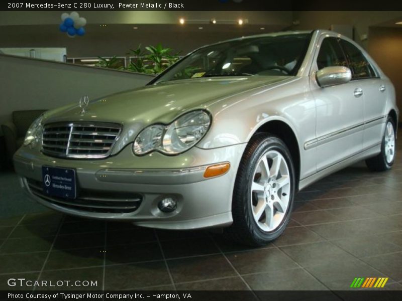 Pewter Metallic / Black 2007 Mercedes-Benz C 280 Luxury