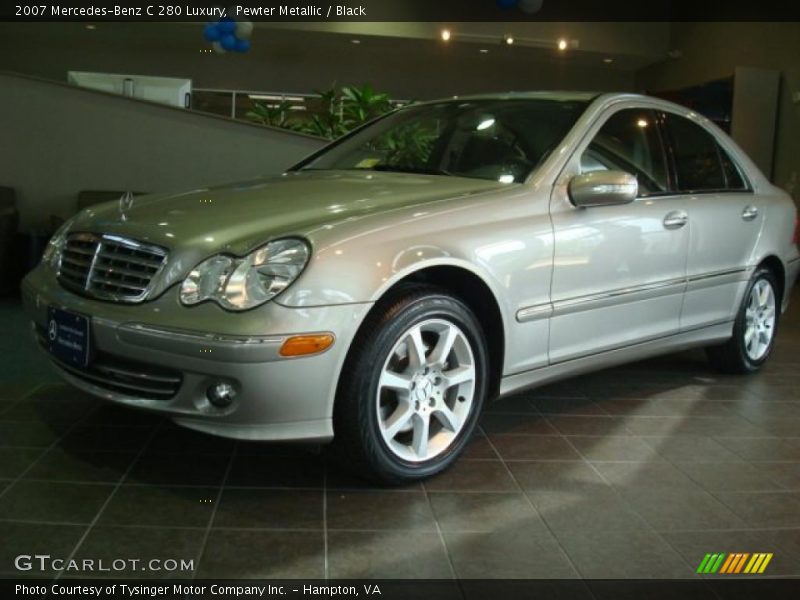 Pewter Metallic / Black 2007 Mercedes-Benz C 280 Luxury