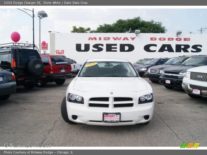 Stone White / Dark Slate Gray 2009 Dodge Charger SE