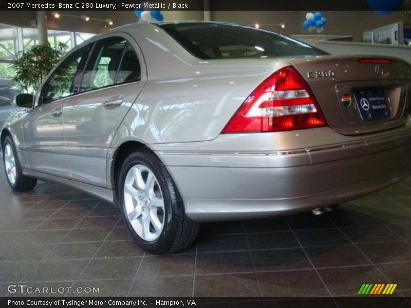 Pewter Metallic / Black 2007 Mercedes-Benz C 280 Luxury