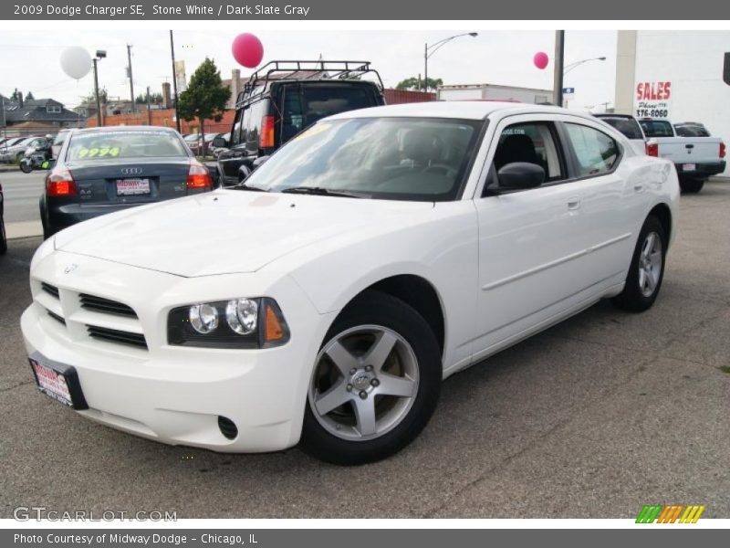 Stone White / Dark Slate Gray 2009 Dodge Charger SE