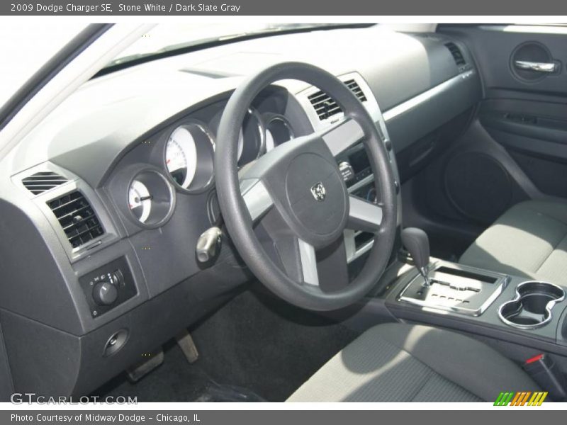 Stone White / Dark Slate Gray 2009 Dodge Charger SE