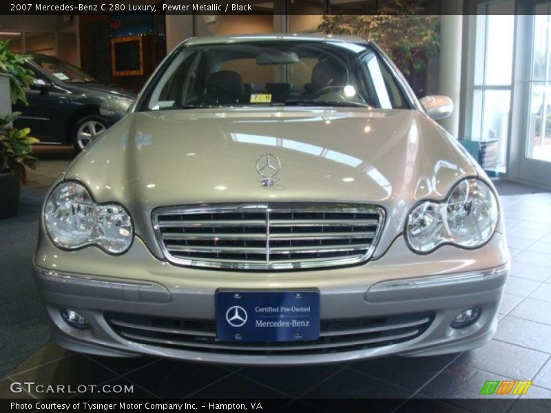 Pewter Metallic / Black 2007 Mercedes-Benz C 280 Luxury