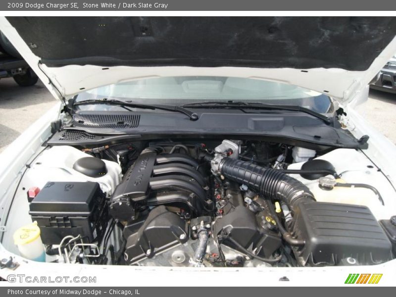 Stone White / Dark Slate Gray 2009 Dodge Charger SE