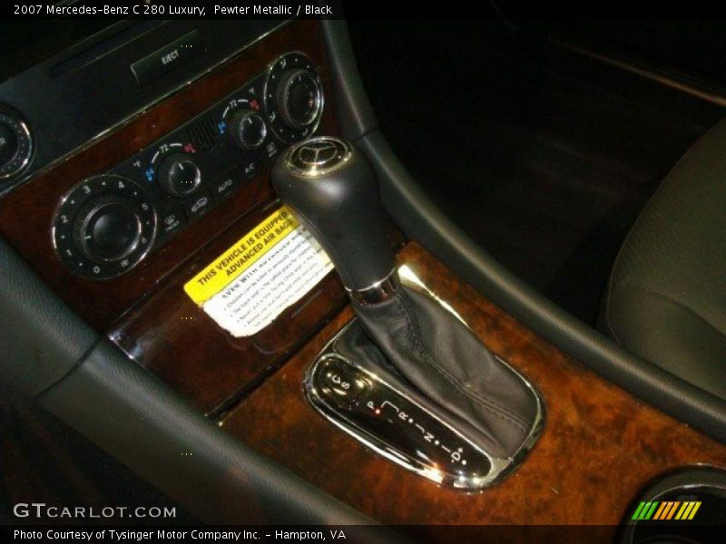 Pewter Metallic / Black 2007 Mercedes-Benz C 280 Luxury