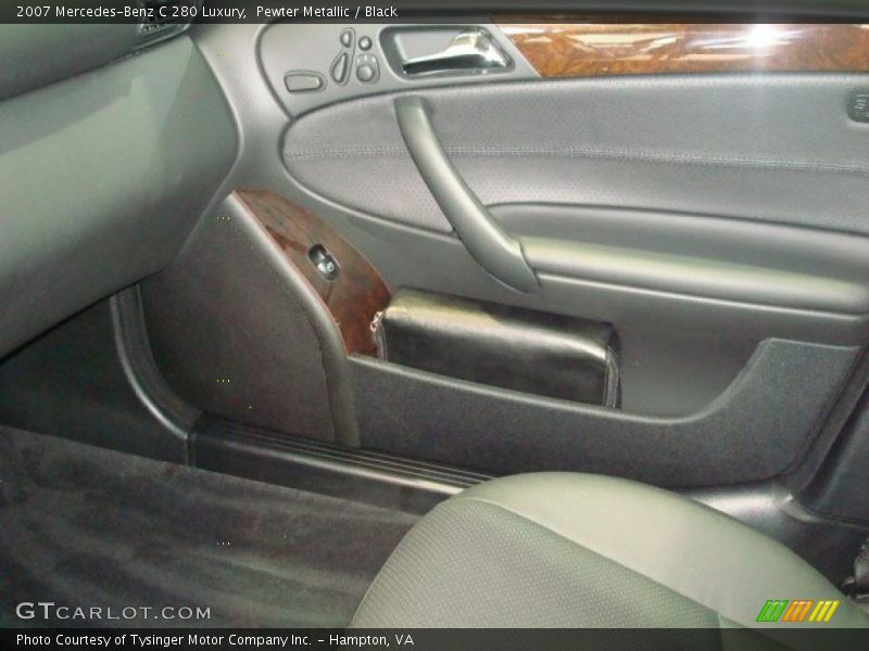 Pewter Metallic / Black 2007 Mercedes-Benz C 280 Luxury