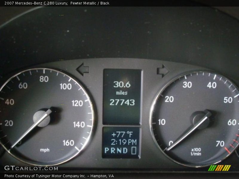 Pewter Metallic / Black 2007 Mercedes-Benz C 280 Luxury