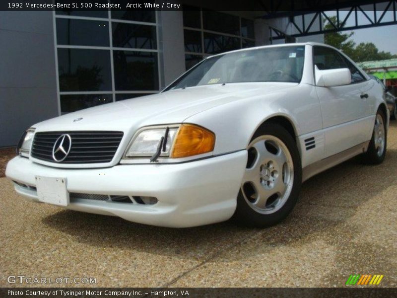 Arctic White / Grey 1992 Mercedes-Benz SL 500 Roadster