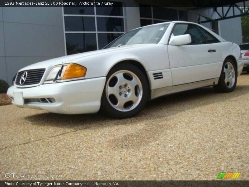 Arctic White / Grey 1992 Mercedes-Benz SL 500 Roadster