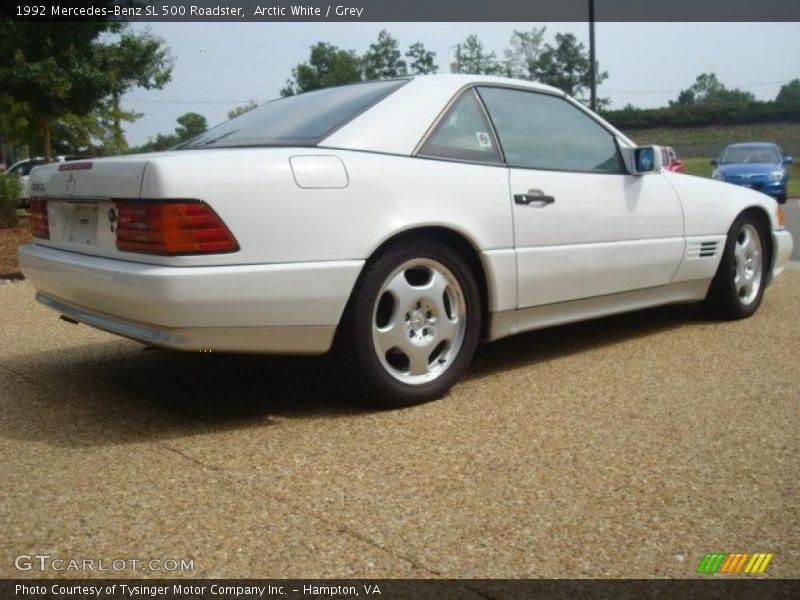 Arctic White / Grey 1992 Mercedes-Benz SL 500 Roadster
