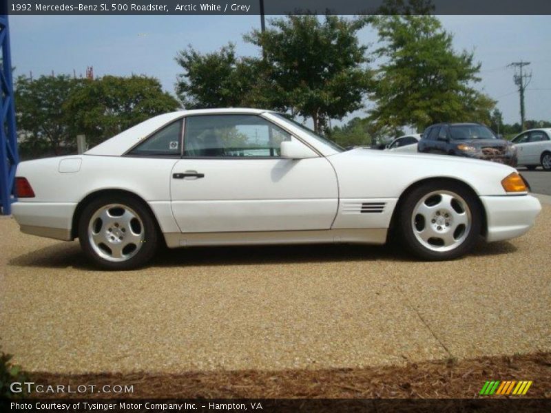 Arctic White / Grey 1992 Mercedes-Benz SL 500 Roadster
