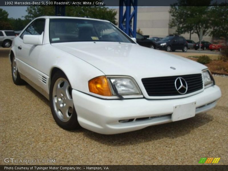 Arctic White / Grey 1992 Mercedes-Benz SL 500 Roadster