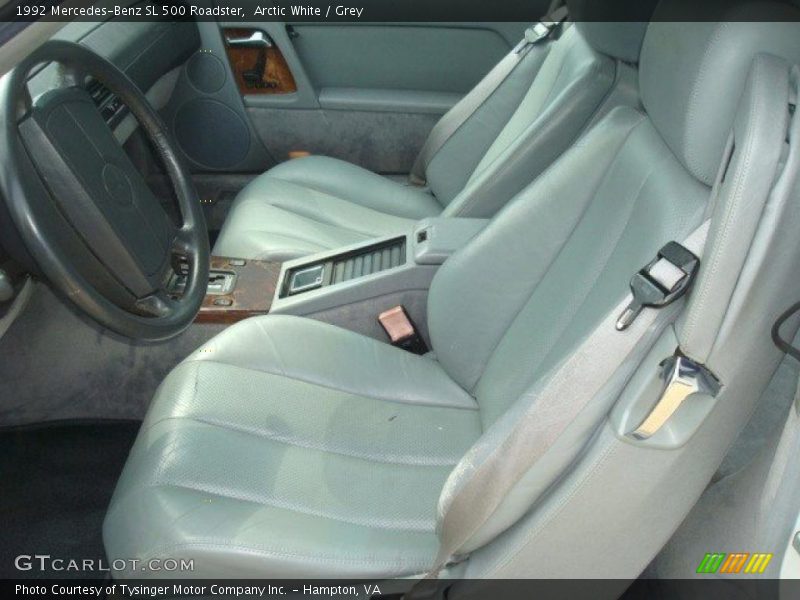 Arctic White / Grey 1992 Mercedes-Benz SL 500 Roadster