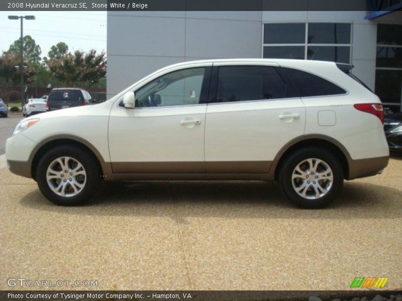 Stone White / Beige 2008 Hyundai Veracruz SE