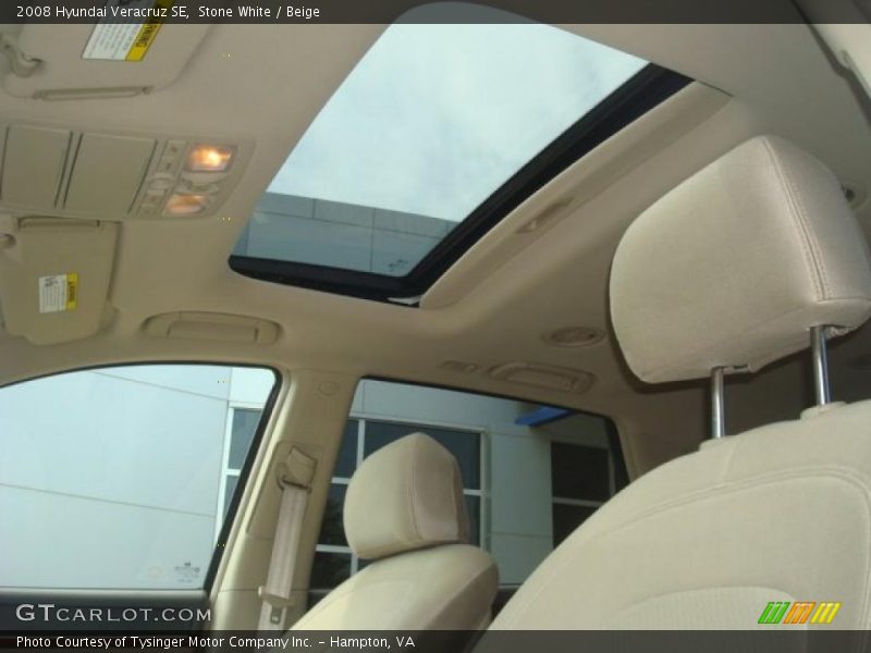 Stone White / Beige 2008 Hyundai Veracruz SE
