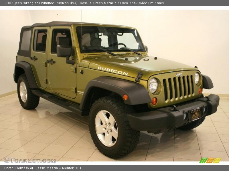 Rescue Green Metallic / Dark Khaki/Medium Khaki 2007 Jeep Wrangler Unlimited Rubicon 4x4