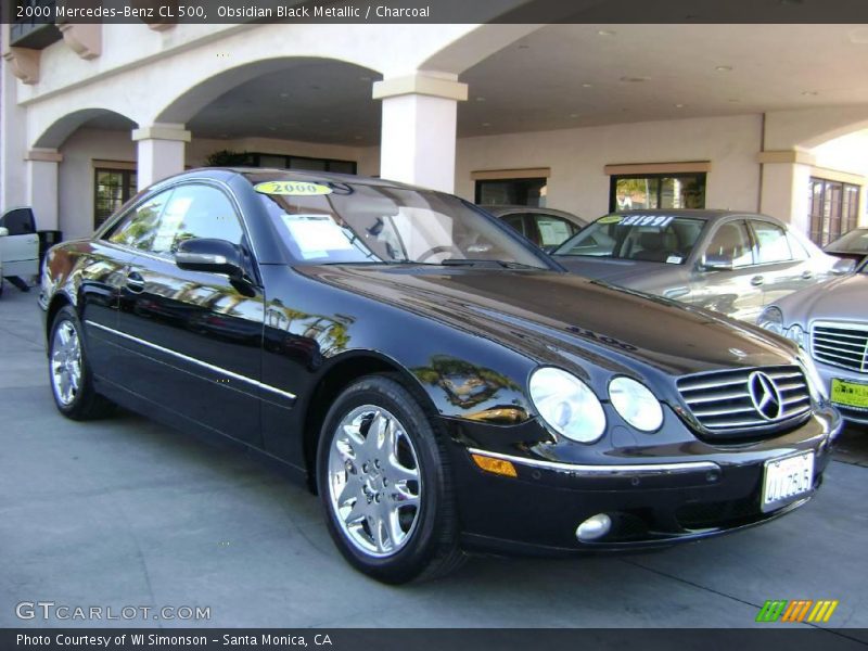 Obsidian Black Metallic / Charcoal 2000 Mercedes-Benz CL 500