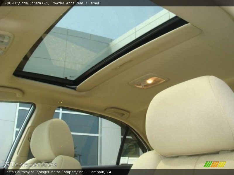 Powder White Pearl / Camel 2009 Hyundai Sonata GLS