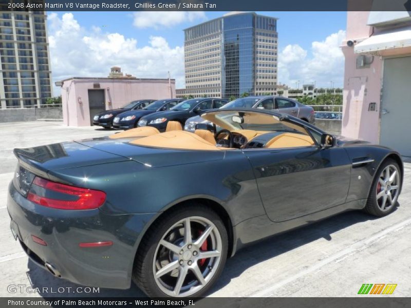 Ghillies Green / Sahara Tan 2008 Aston Martin V8 Vantage Roadster