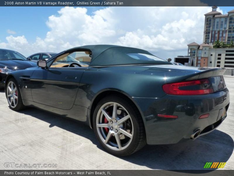 Ghillies Green / Sahara Tan 2008 Aston Martin V8 Vantage Roadster