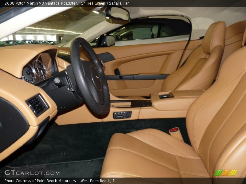 Ghillies Green / Sahara Tan 2008 Aston Martin V8 Vantage Roadster