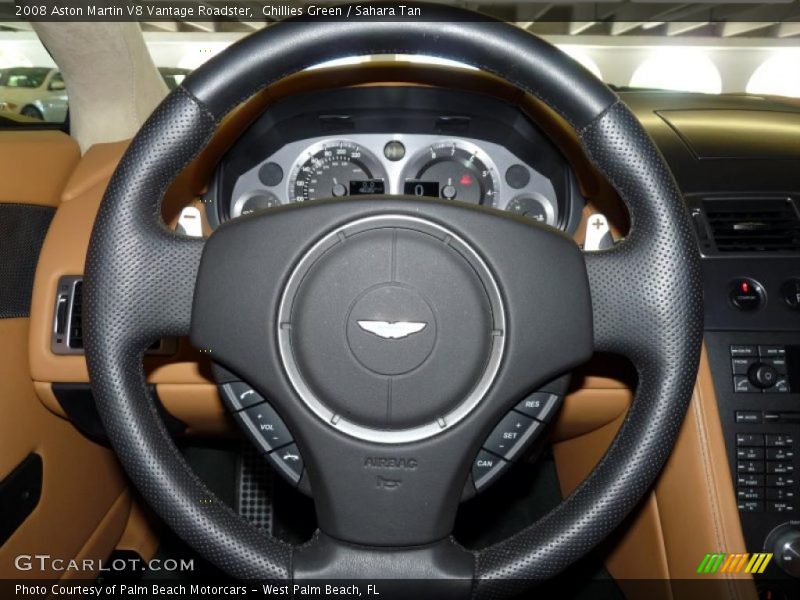 Ghillies Green / Sahara Tan 2008 Aston Martin V8 Vantage Roadster