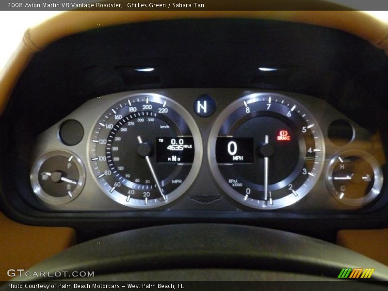 Ghillies Green / Sahara Tan 2008 Aston Martin V8 Vantage Roadster